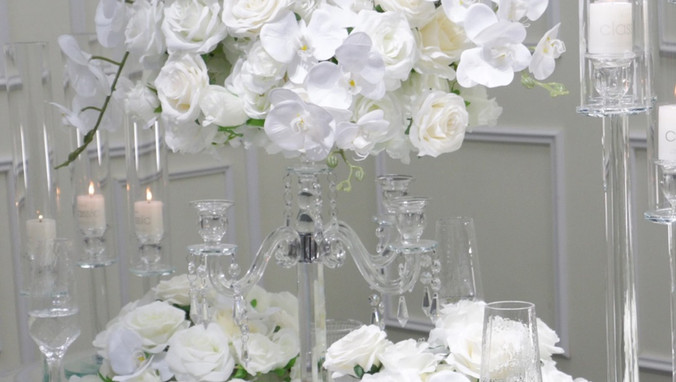 White Silk Floral Arrangement 