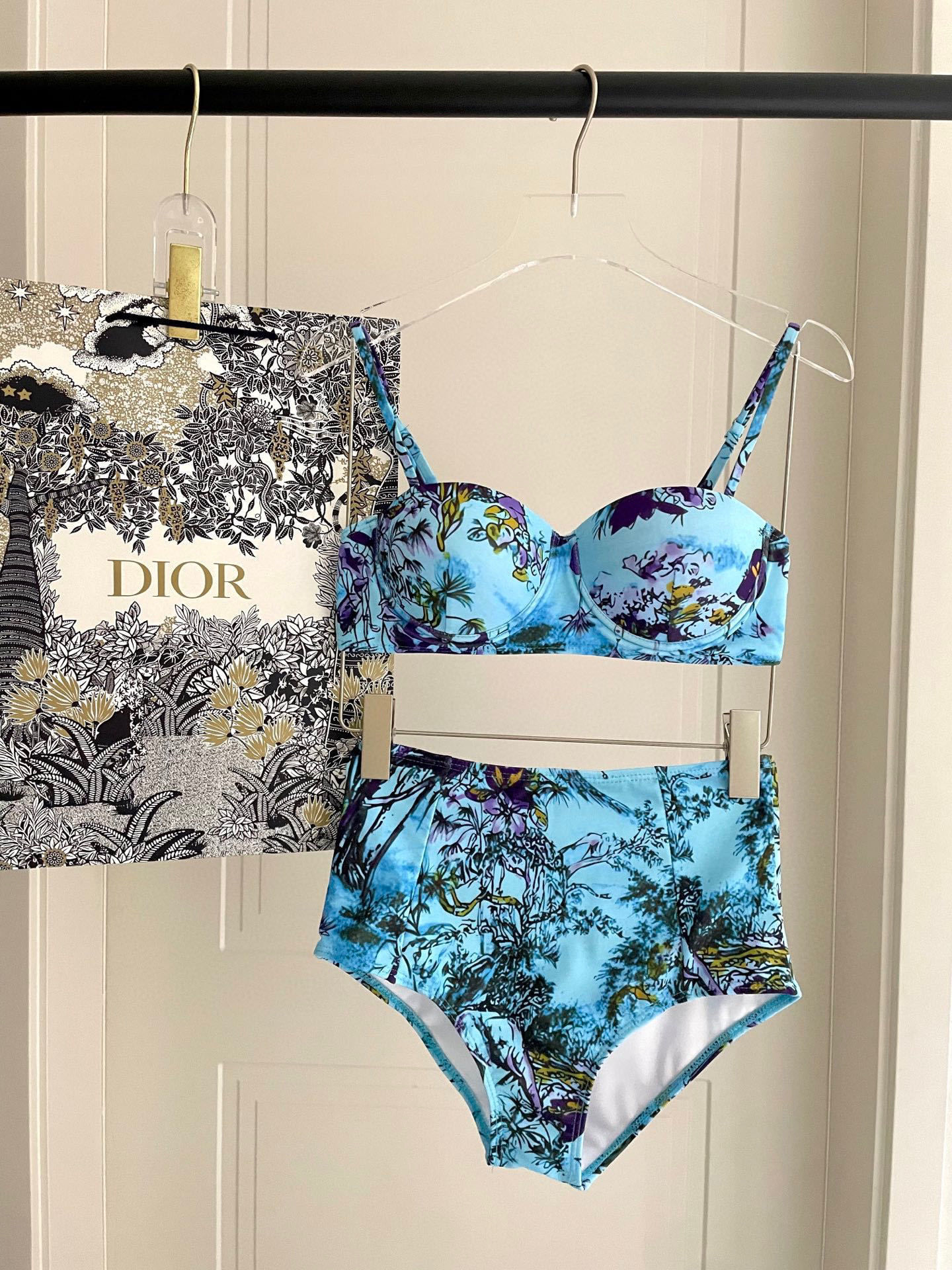 Biquíni Dior Toile de Jouy Azul