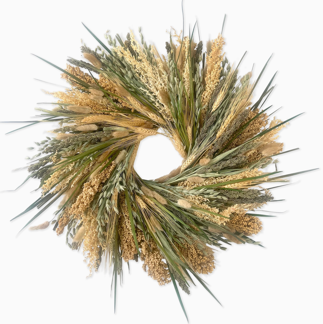Green & Natural Grains Wreath