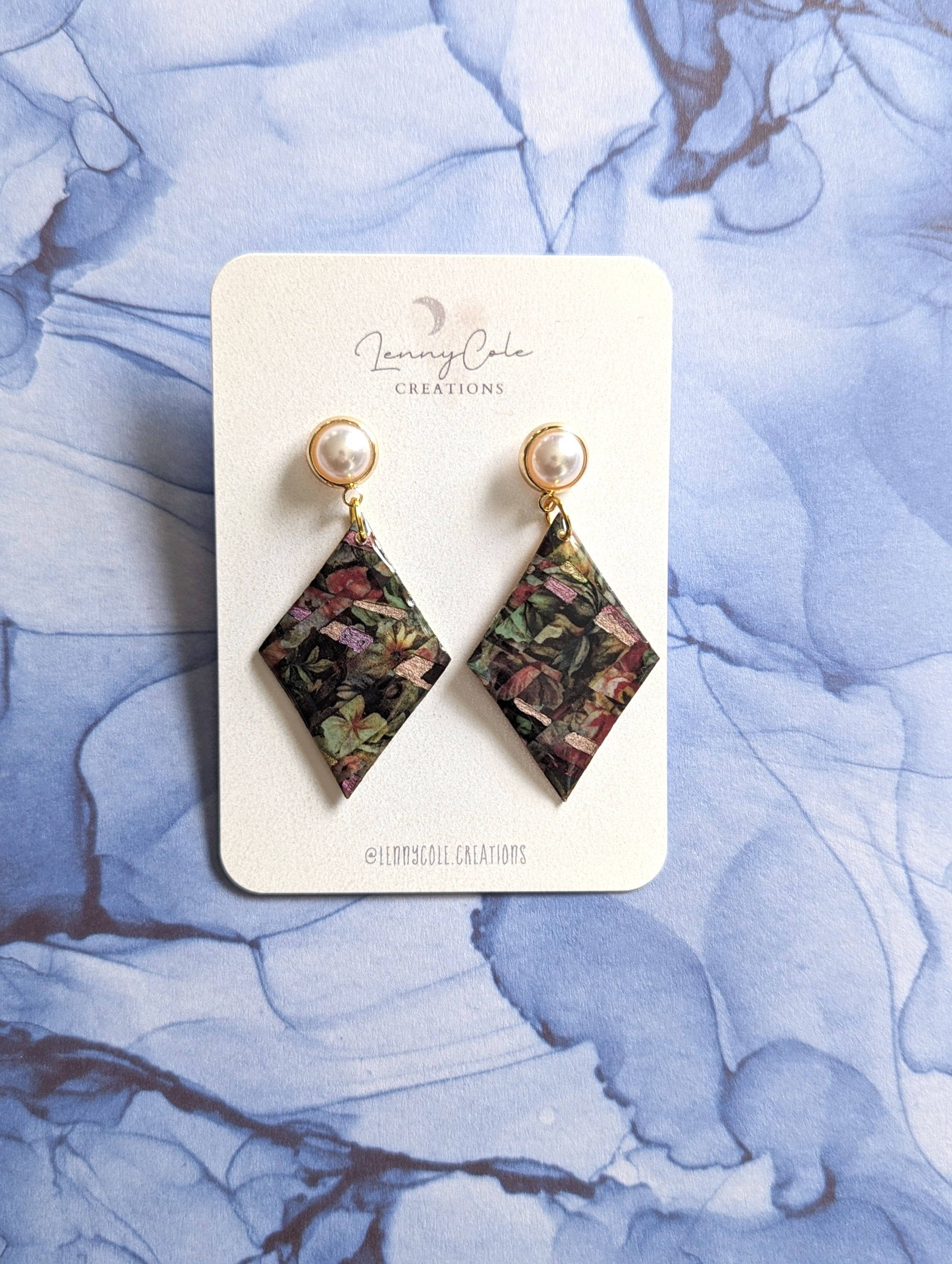 Pearl Patchwork Earrings
