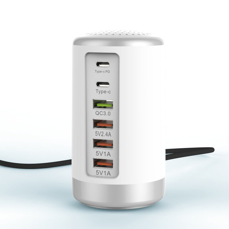 Thumbnail: 6-port Cylindrical Adapter 65W High-power Fast Charge