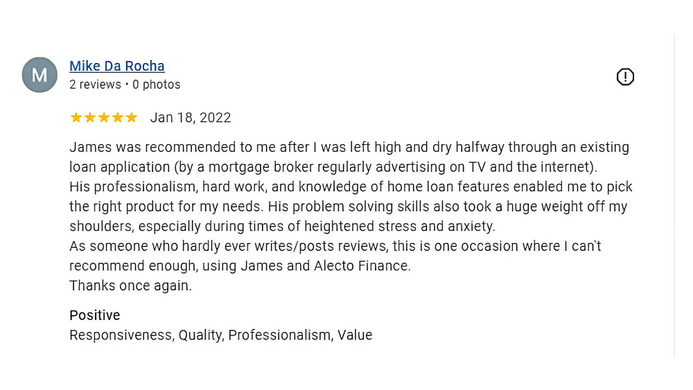 Finance Broking | Client Testimonial