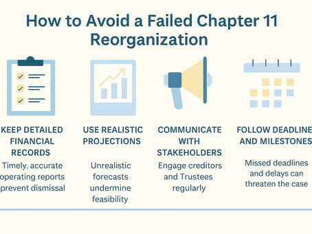 Chapter 11 & Subchapter V: Dismissals, Conversions, and Avoiding a Failed Reorg