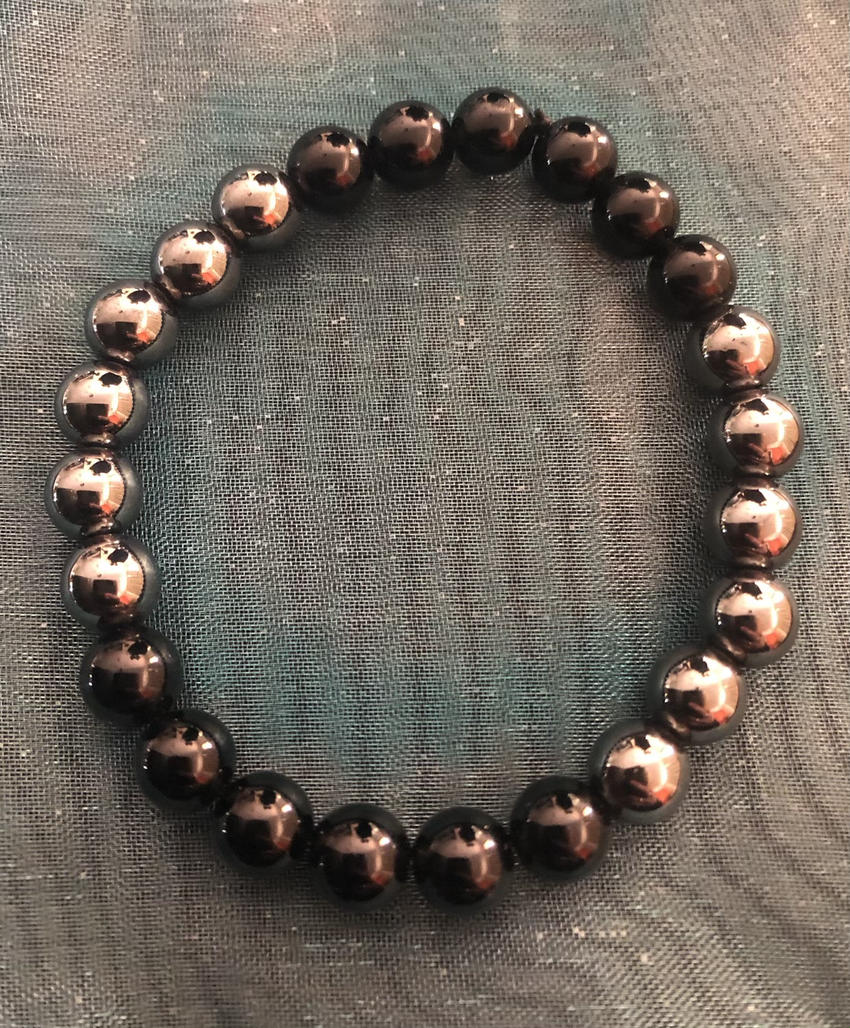 Hematite/Obsidian gemstone bracelet 