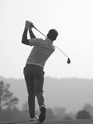 Golfer carrying clubs