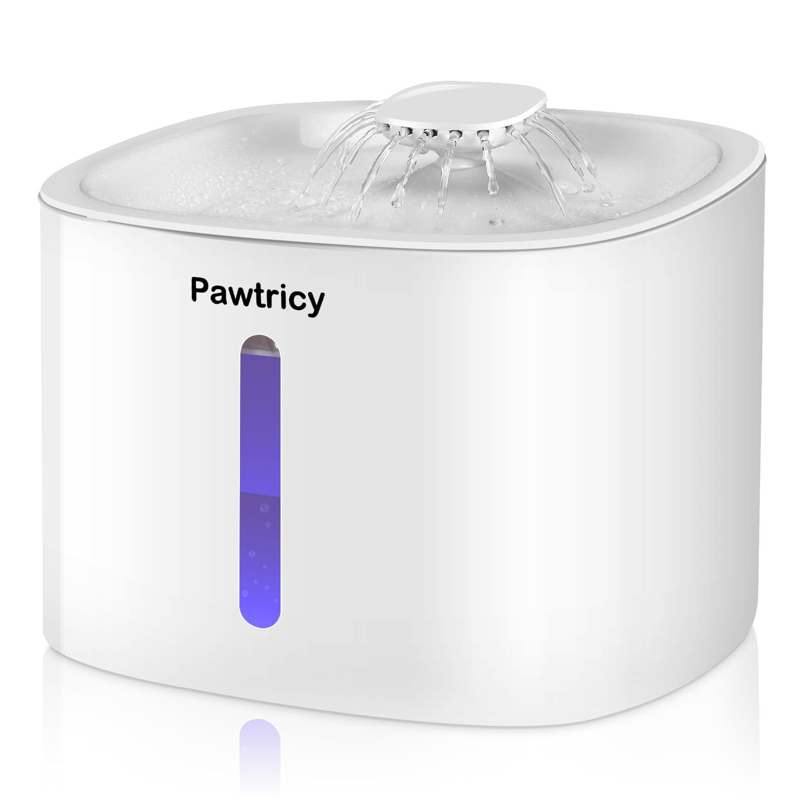 Pawtricy Cat Water Fountain 128 oz/3.8L Automatic Pet Water Fountain with LED Li