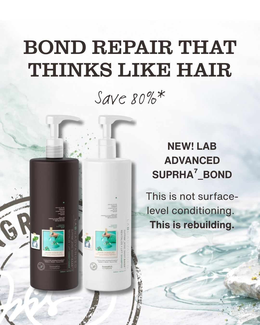 LAB ADVANCED SUPRHA⁷_BOND Shampoo & Conditioner Duo - Toasted Pistachio Mint