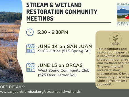 San Juan Islands Conservation District Hosts Community Meetings on Stream & Wetland Protection