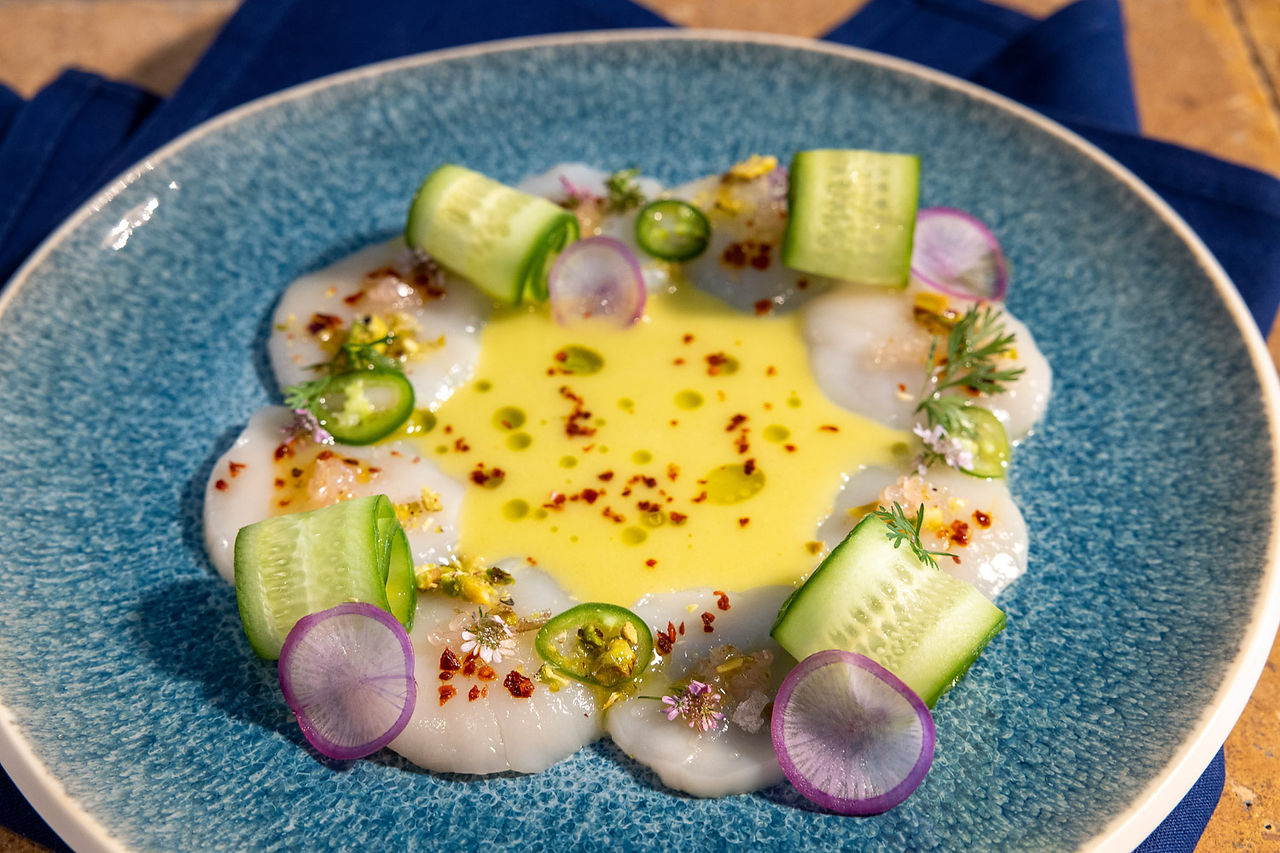 Sea Scallop Crudo - Bar Helios - Universal Helios Grand Hotel