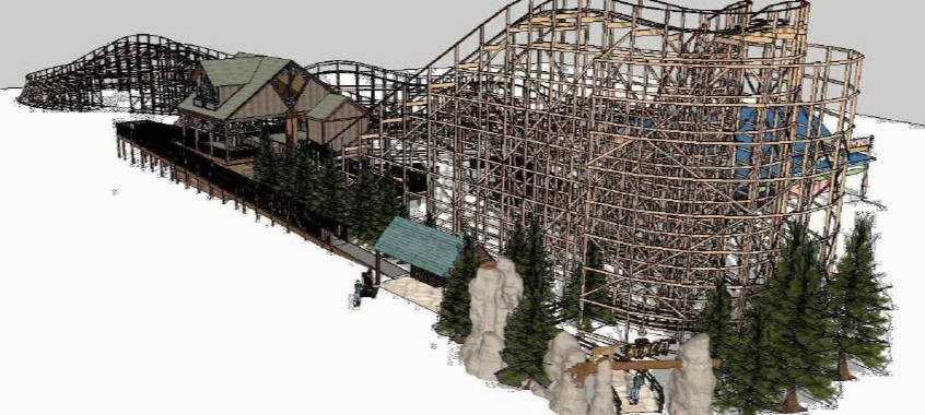 The Bobcat Entrance Rendering - Six Flags Great Escape