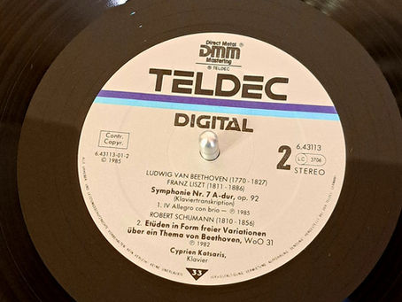 Cyprien Katsaris Beethoven-Liszt Symphonies & Schumann WoO31 teldec LP