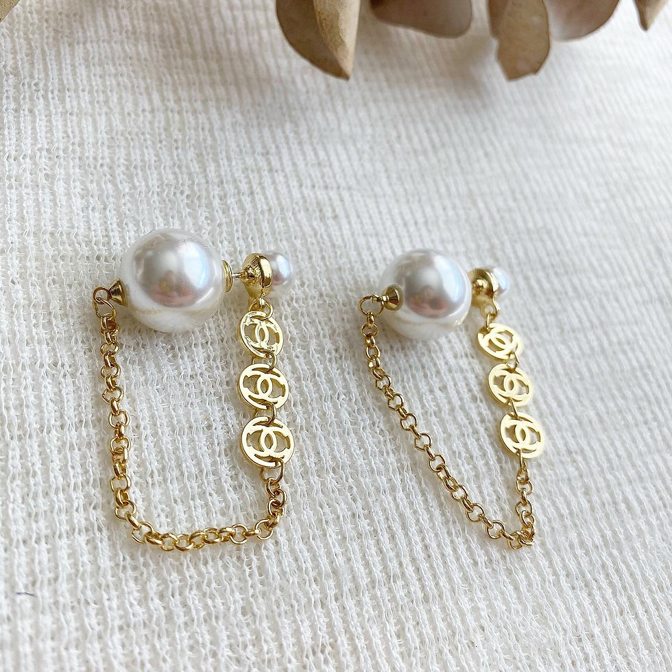 Thumbnail: Luxury Gold Pearl Earrings