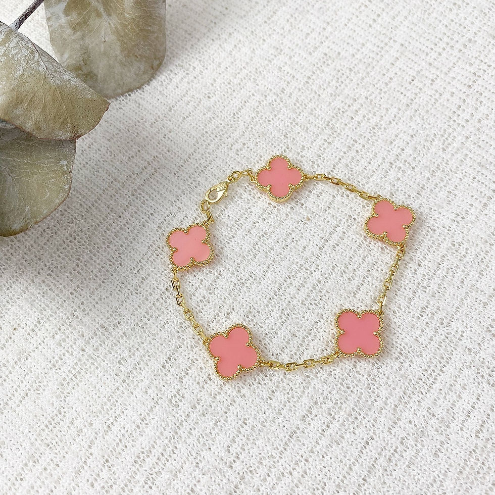 Thumbnail: Luxury Pink Flower Bracelet (+Stamp