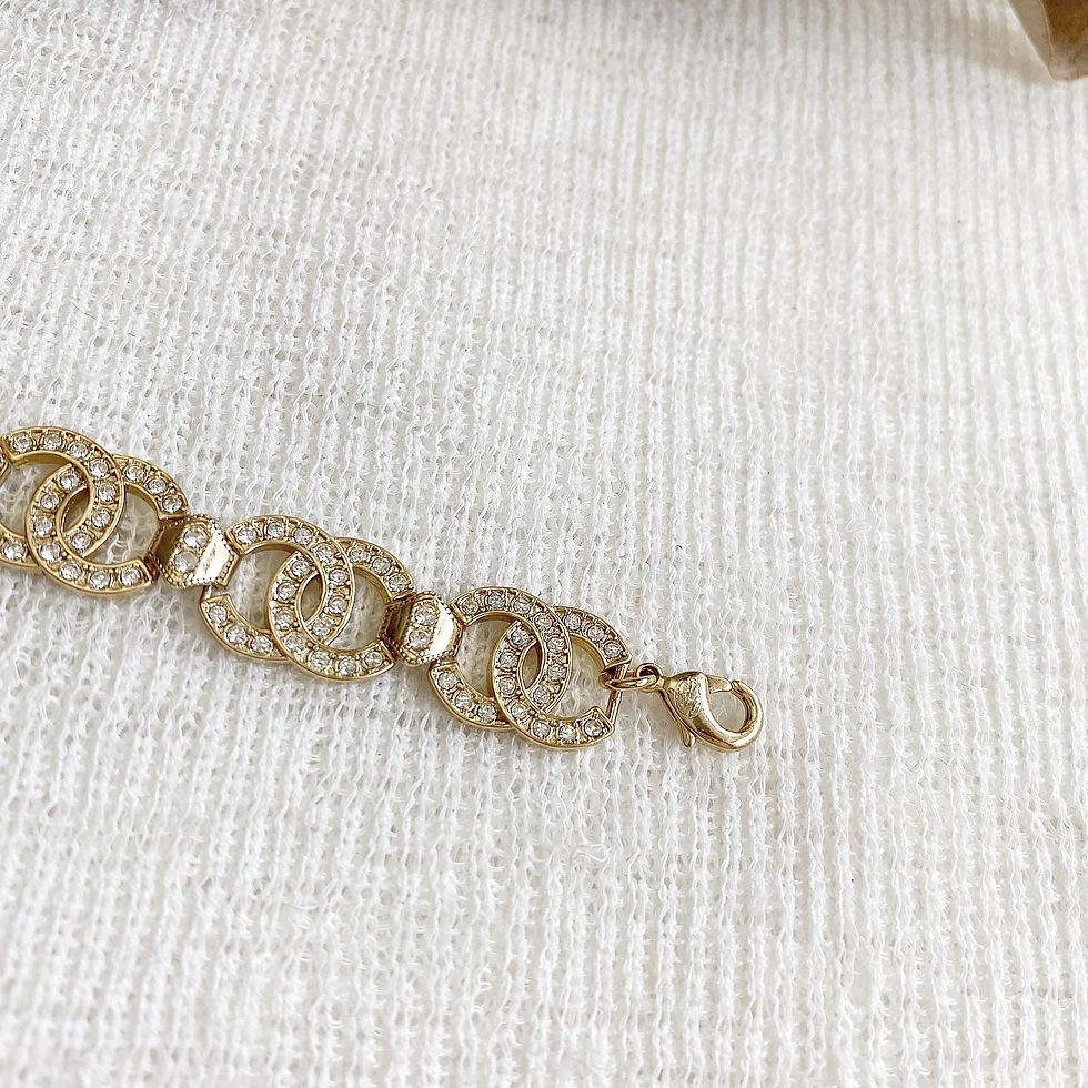 Thumbnail: Luxury Antique Silver Bracelet (+Stamp)