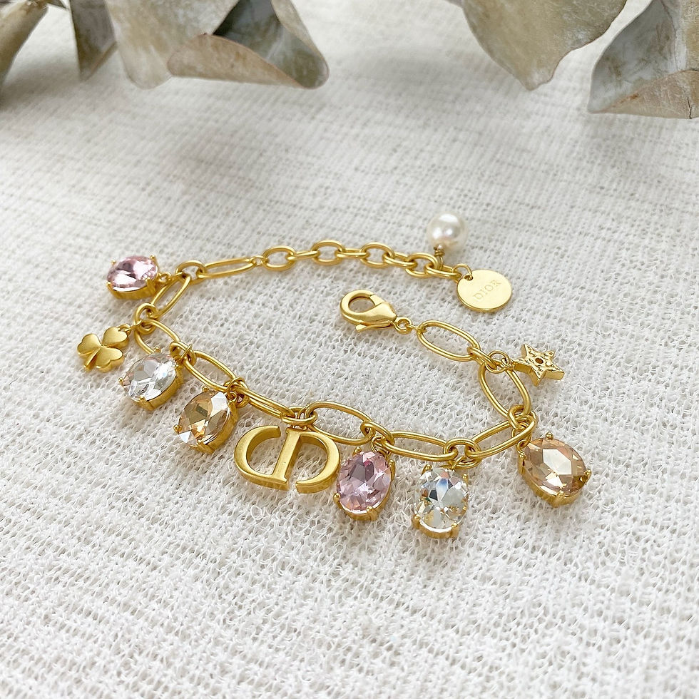 Thumbnail: Luxury Gold ĆD Chain Bracelet (+Stamp)