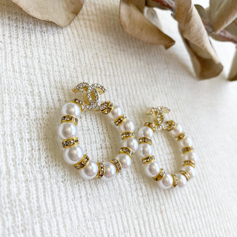 Thumbnail: Luxury Gold Pearl Earrings