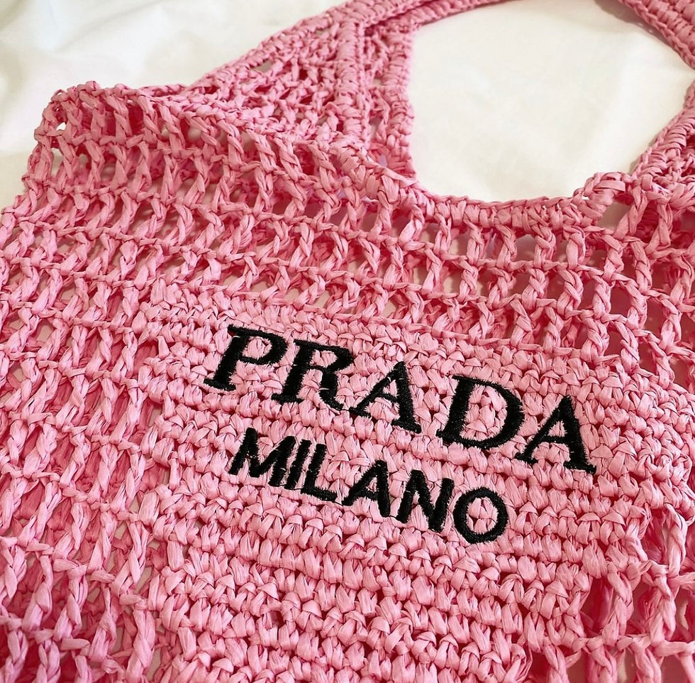Thumbnail: Luxury Pink Crochet Bag