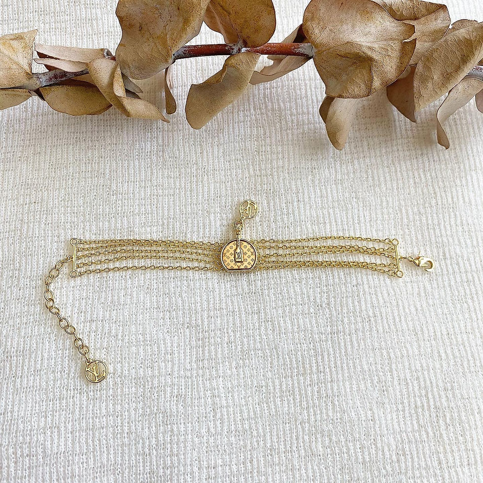 Thumbnail: Luxury Gold Bag Chain Bracelet (+Stamp)