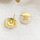 Thumbnail: Luxury Retro Gold White Earrings (+Stamp)