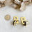 Thumbnail: Luxury BaIencīaga Big Gold Earrings (+Stamp)