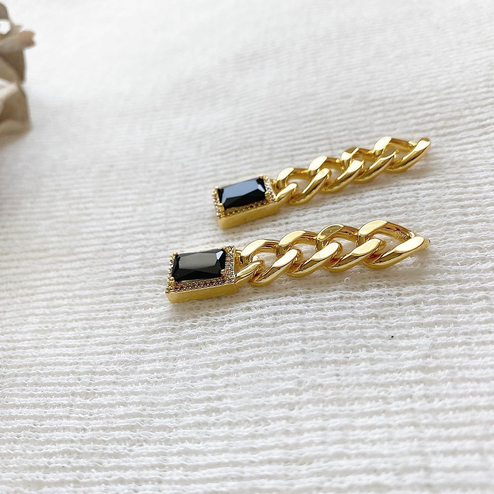 Thumbnail: Luxury CeIinē Chain Drop Earrings (+Stamp)