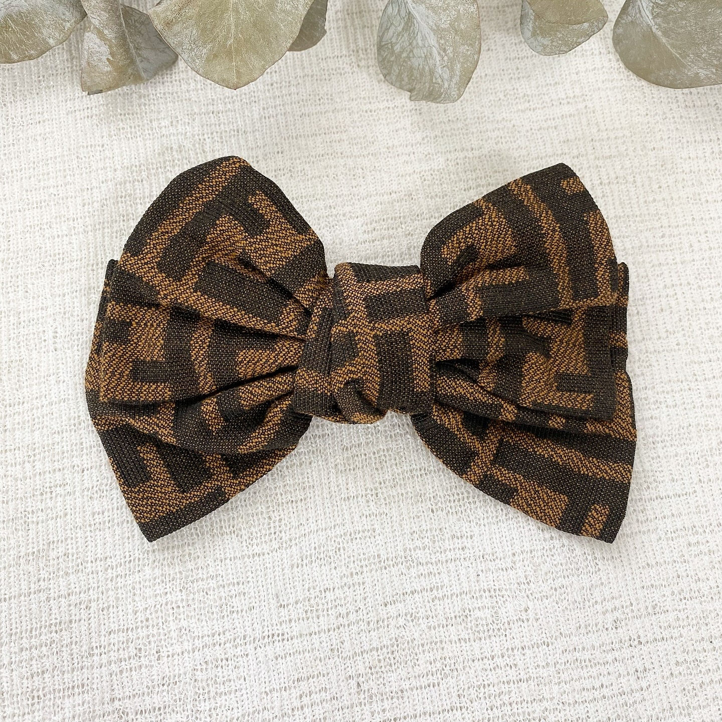 Luxury Brown Ribbon Hair Pin