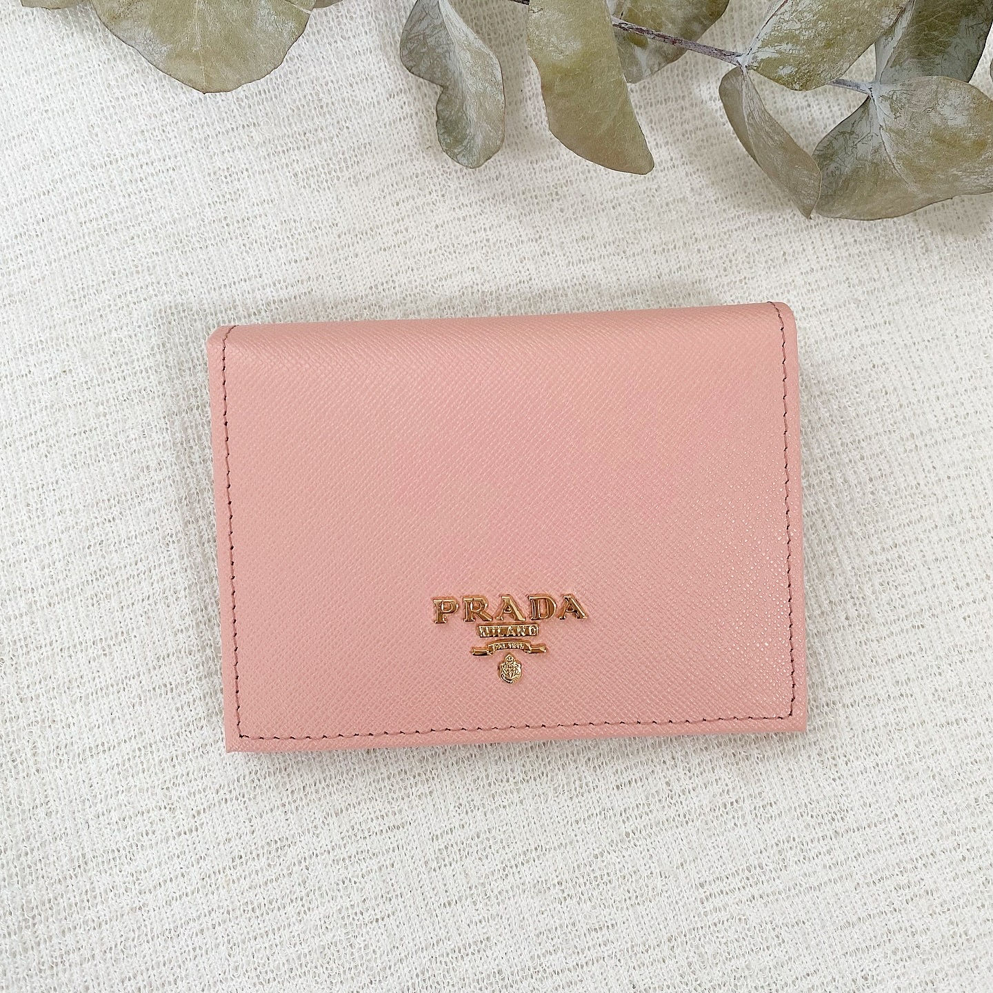 Luxury Pink Saffiano Folding Wallet (+Box)