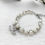 Thumbnail: Luxury Silver Pearl Bracelet (+Stamp)