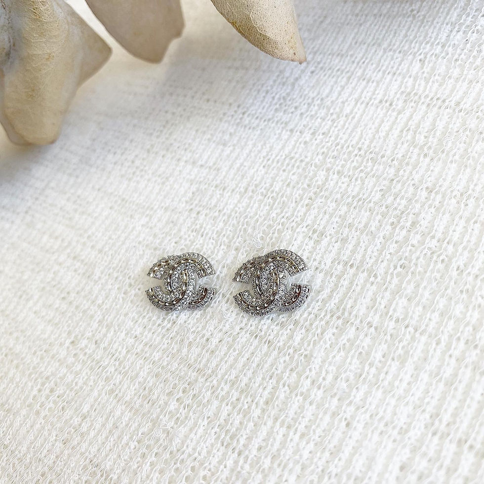 Thumbnail: Luxury Silver Stud Earrings (+Stamp)