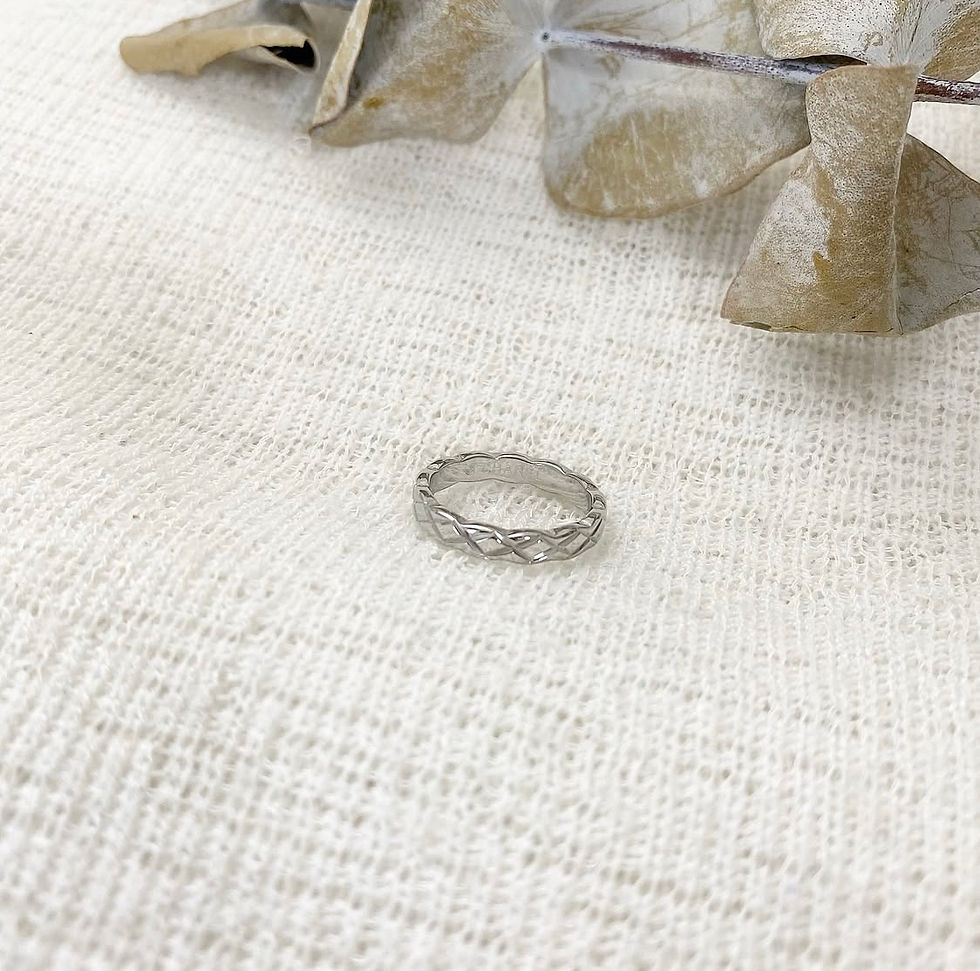 Thumbnail: Luxury Silver Cōcō Crūsh Ring (7,8)
