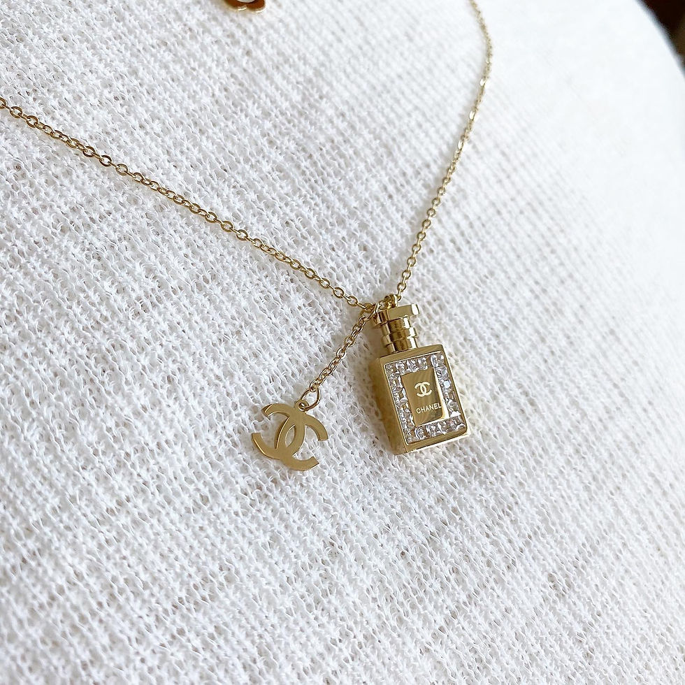 Thumbnail: Luxury Gold Bottle Necklace