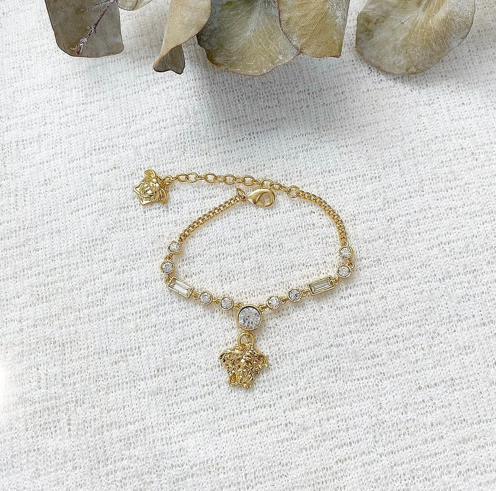 Thumbnail: Luxury Gold Vērsācē Bracelet (+Stamp)