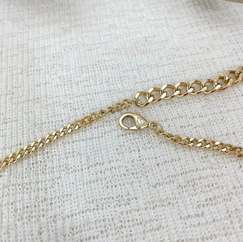 Thumbnail: Luxury Gold Chain Pendant Necklace (+Stamp)
