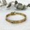 Thumbnail: Luxury Antique Gold & Silver Bangle (+Stamp)
