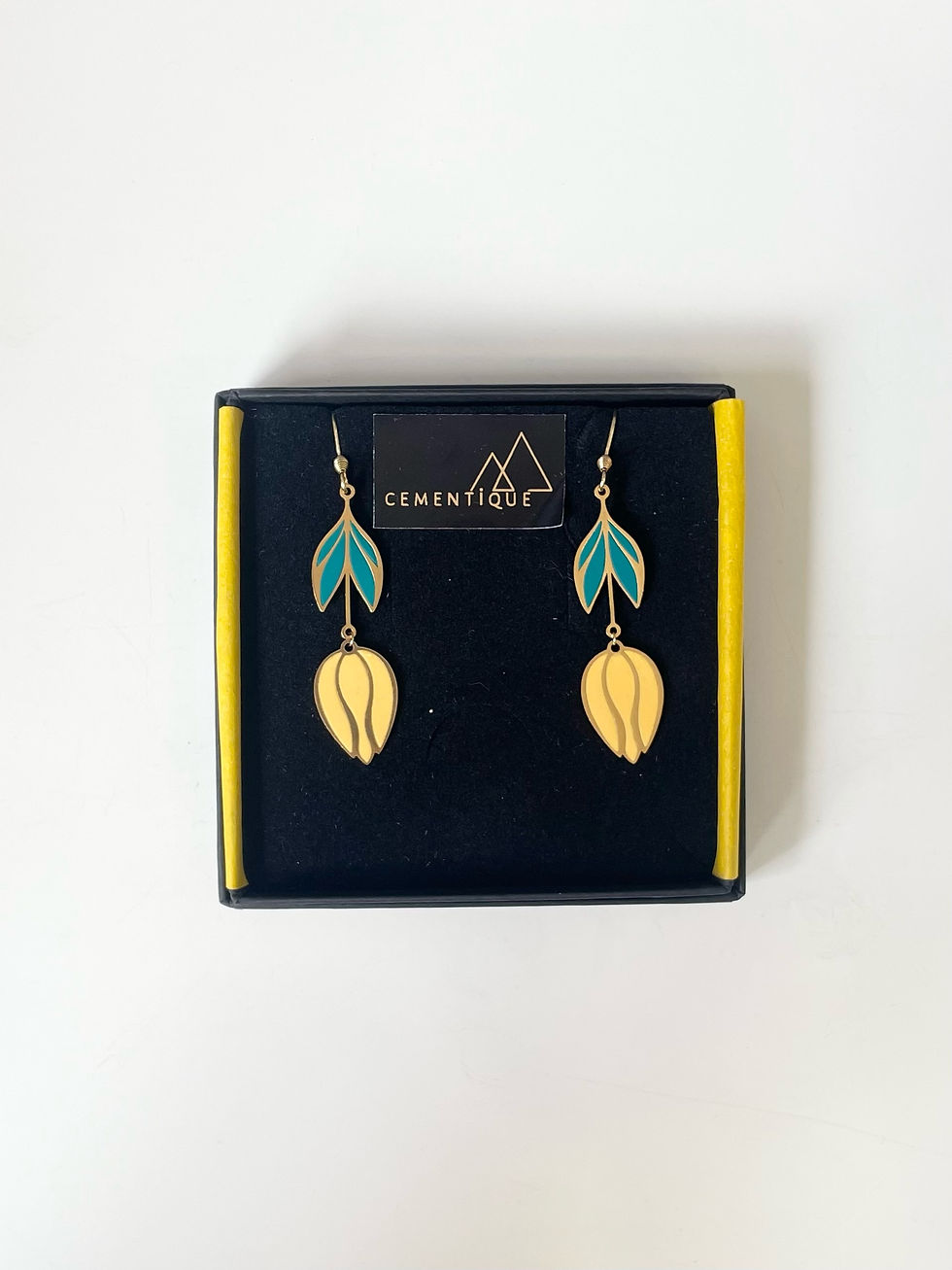 Thumbnail: Yellow Tulip Earrings - Cementique