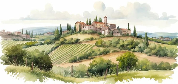 Tuscany Landscape Watercolor Clipart_ Italy Images (JPG Digital Download) - Etsy.jpeg