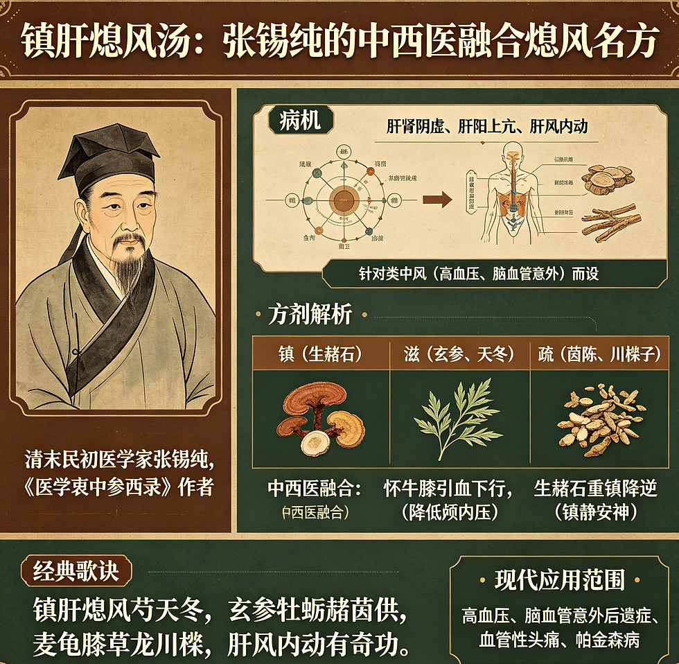 鎮肝熄風湯：潛陽熄風，守護心腦安康
