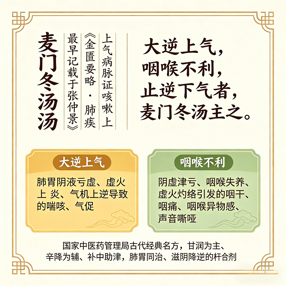 麥門冬湯：潤燥補虛，平息頑固乾咳