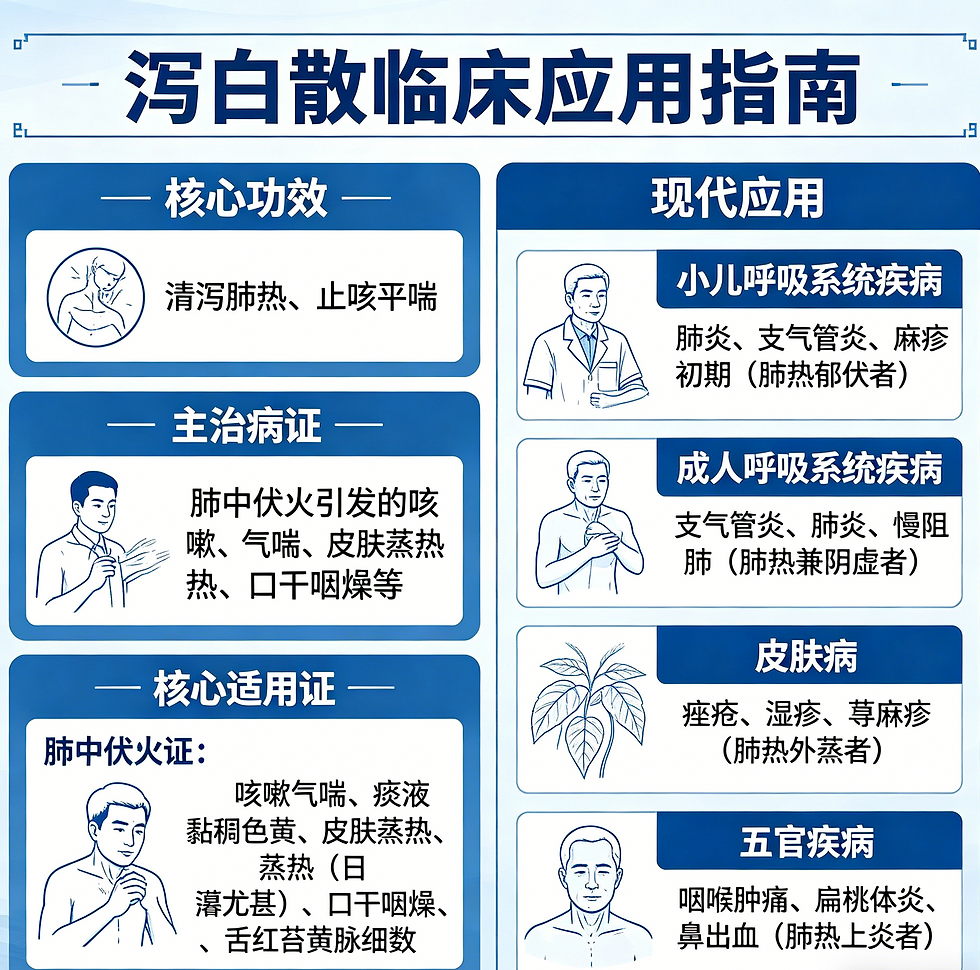 瀉白散：清瀉肺熱的溫柔之劑
