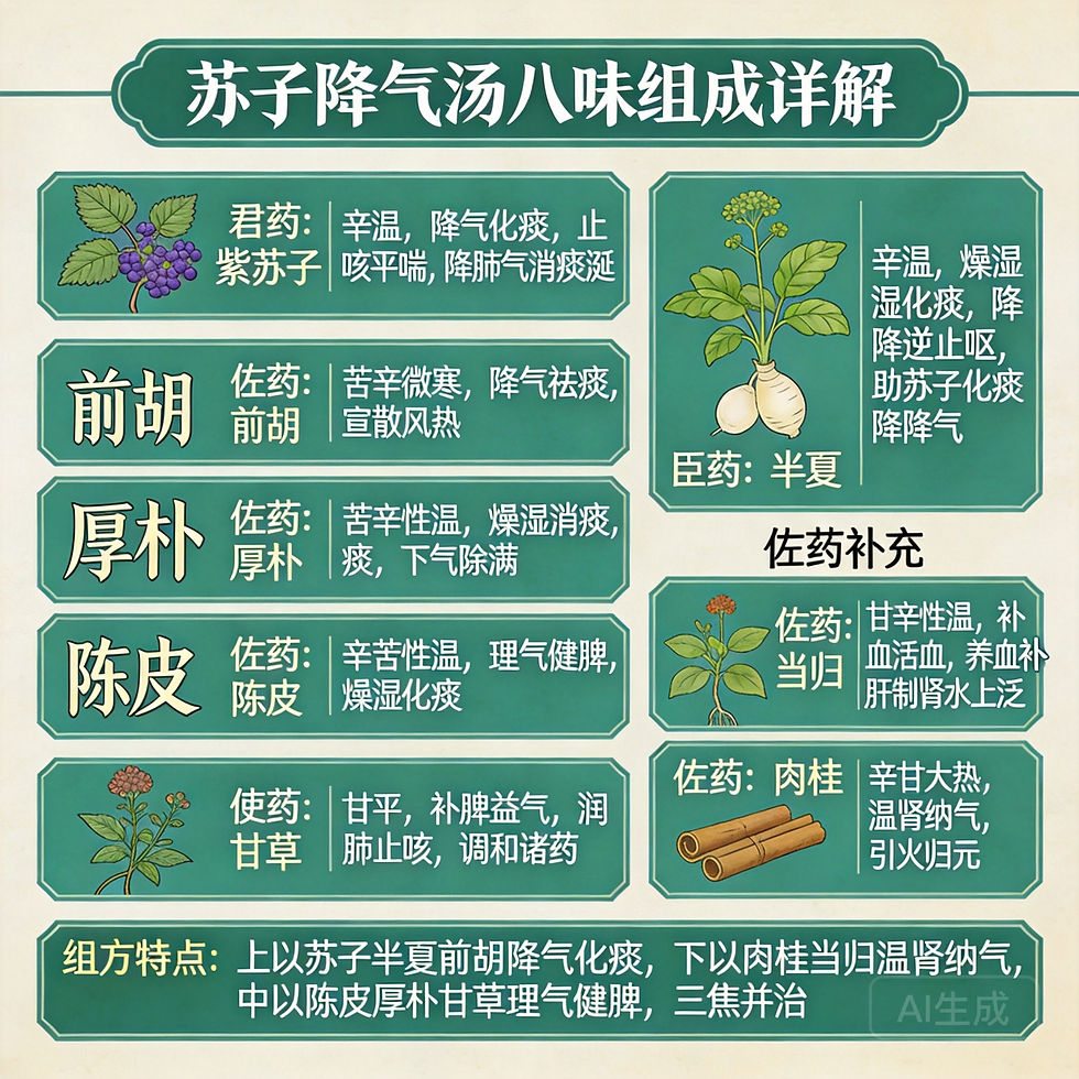 蘇子降氣湯：降氣平喘、祛痰止咳的經典名方詳解