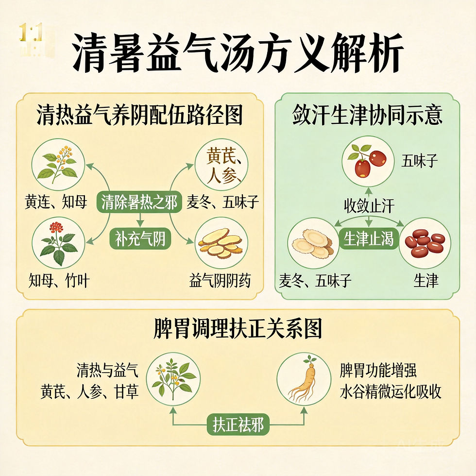 清暑益氣湯：清暑熱、益氣陰的經典方劑