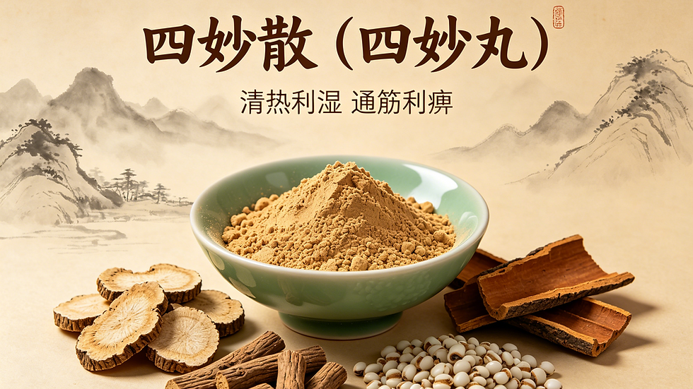 四妙散（四妙丸）：清熱燥濕，通筋利痹的中藥良