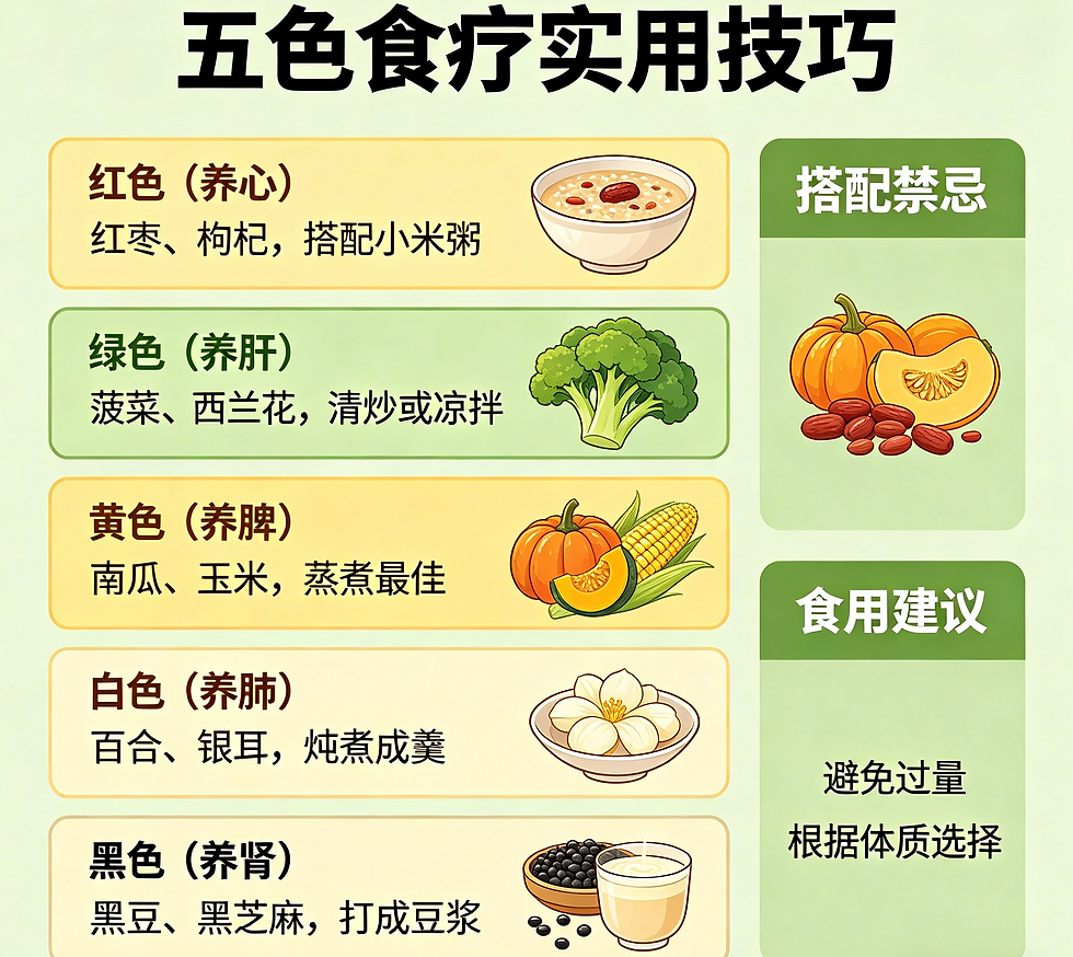中醫五色食物養五臟