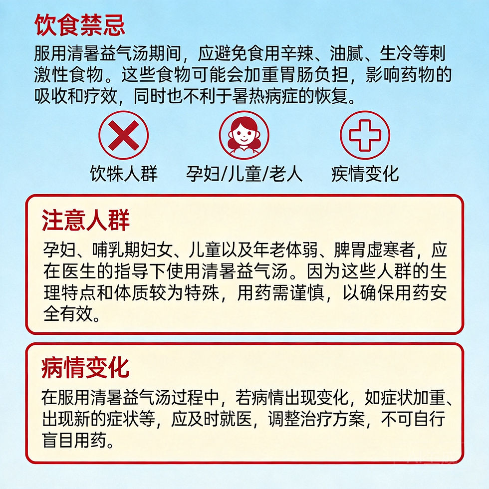 清暑益氣湯：清暑熱、益氣陰的經典方劑