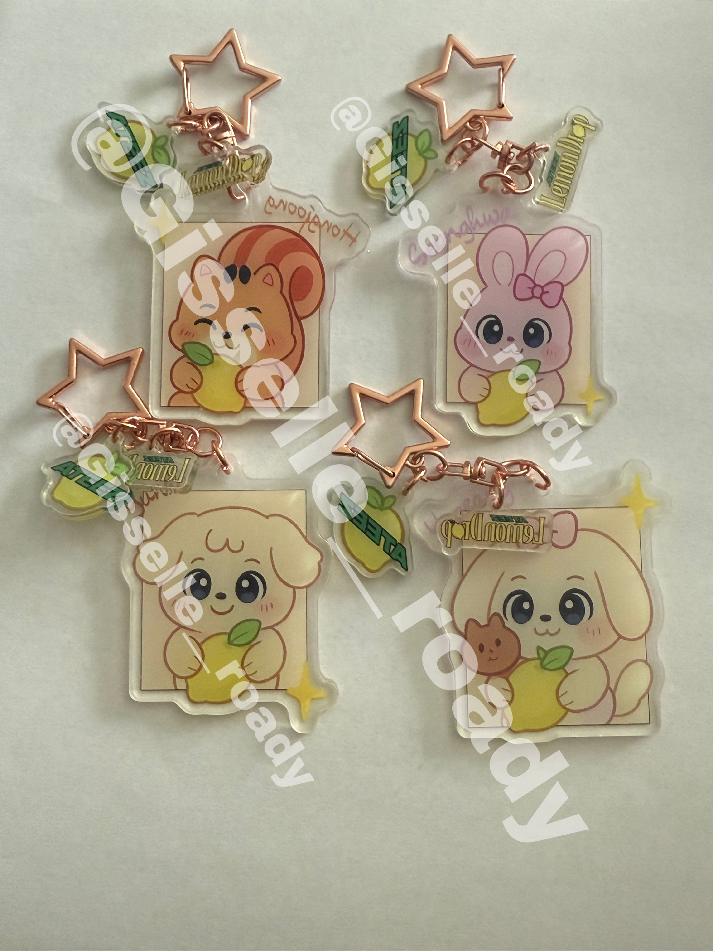 Ateez Aniteez Lemon Keychains