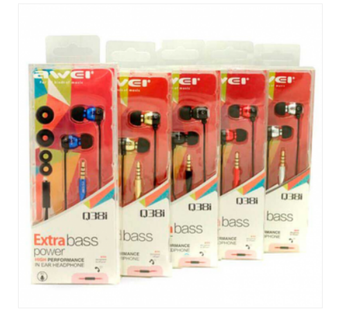 Наушники Awei ES-Q38i, 1.2 м, 20 – 20000 Гц, черный