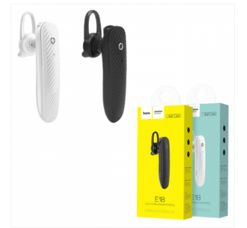 Гарнитура Bluetooth Hoco, E18 Silo, Bt. 4.1, 50 mAh, 10m, чёрный
