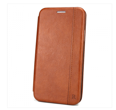 Чехол книжка NICE CASE, в упаковке для Samsung A70, коричневый