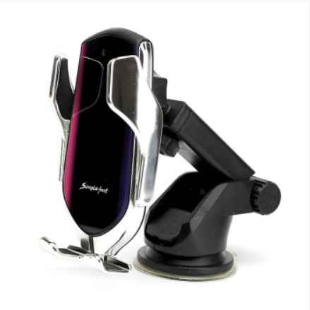 Автомобильный держатель, R1, Smart Sensor, 2 в 1 держатель+зарядка, серебро