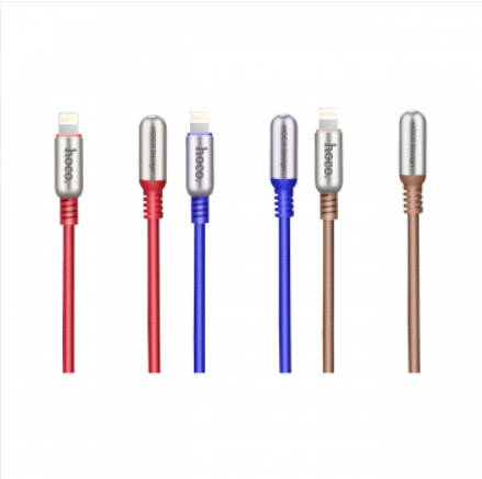 USB DATA кабель - Hoco, U17, Micro, Capsule Charging Data Cable (1.2m), Синий